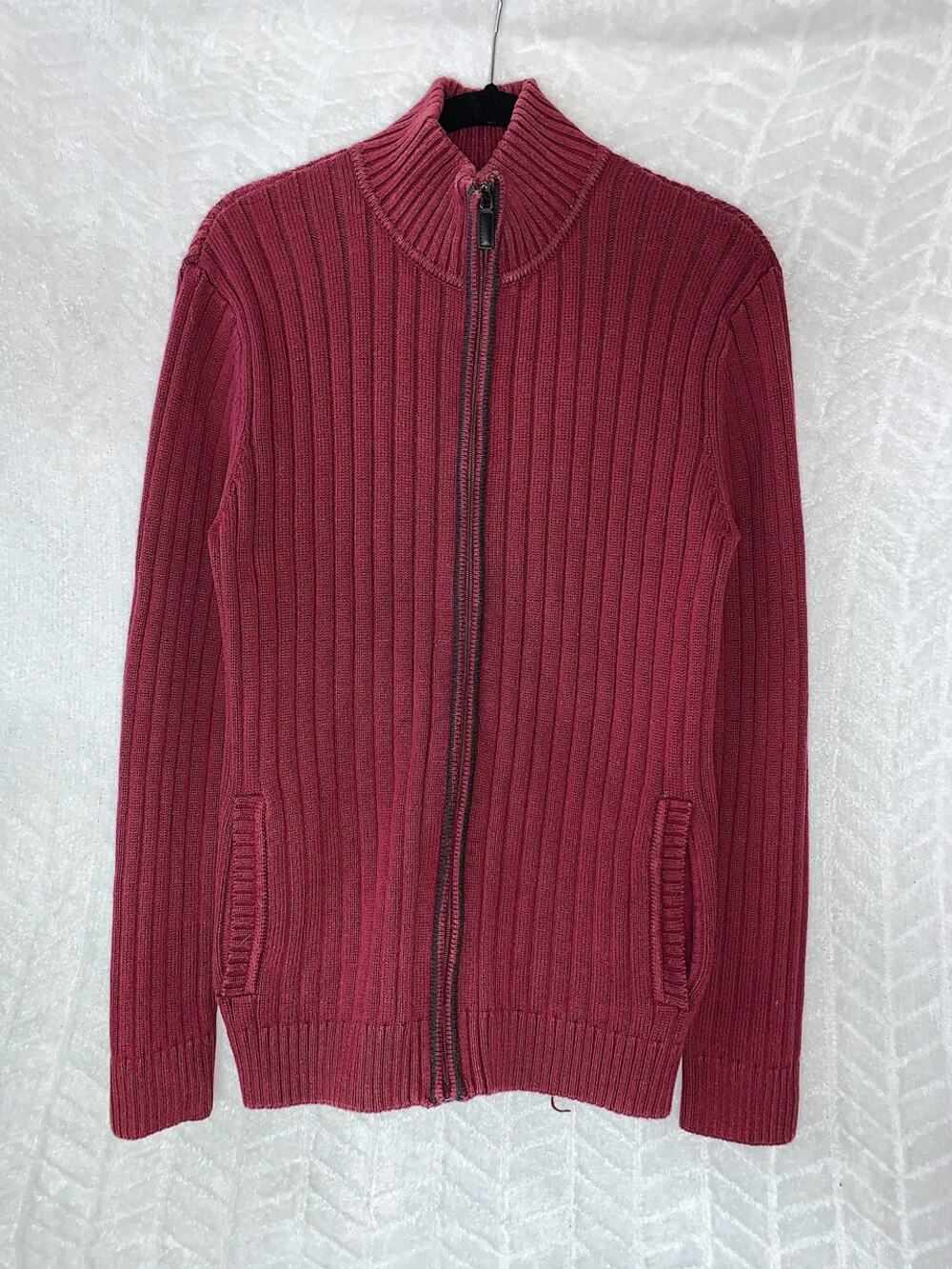 Giordano Full Zip Ribbed Knit Cardigan Sweater